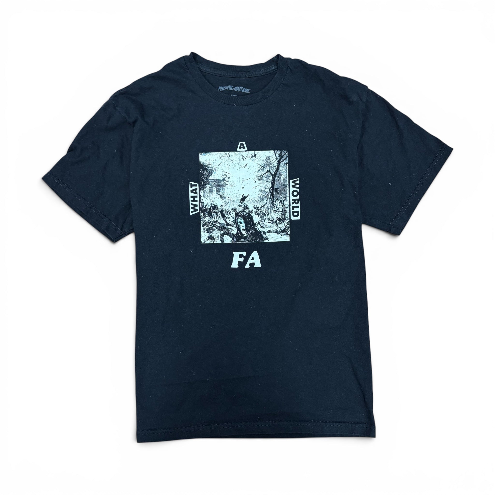 Fucking Awesome What A World Tee Black