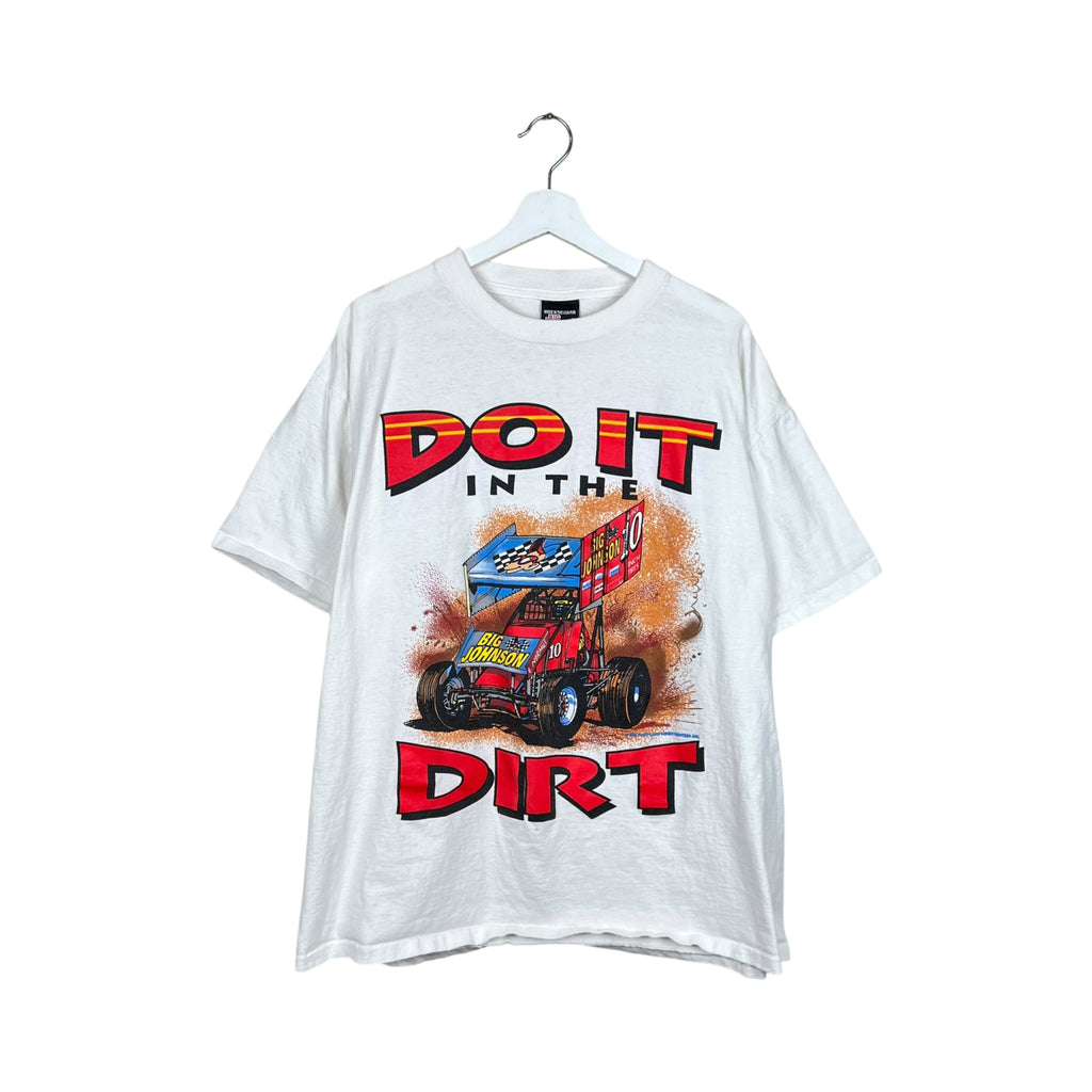 1995 Big Johnson “Do It In The Dirt” Dirt Road Racing Comedy Tee White