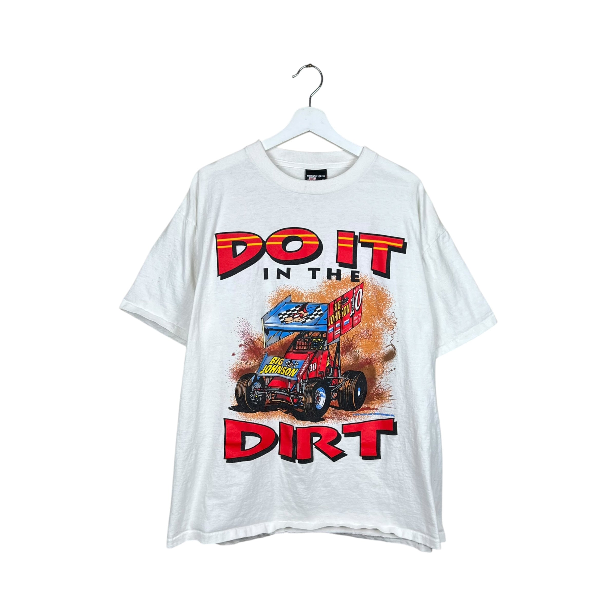 1995 Big Johnson “Do It In The Dirt” Dirt Road Racing Comedy Tee White