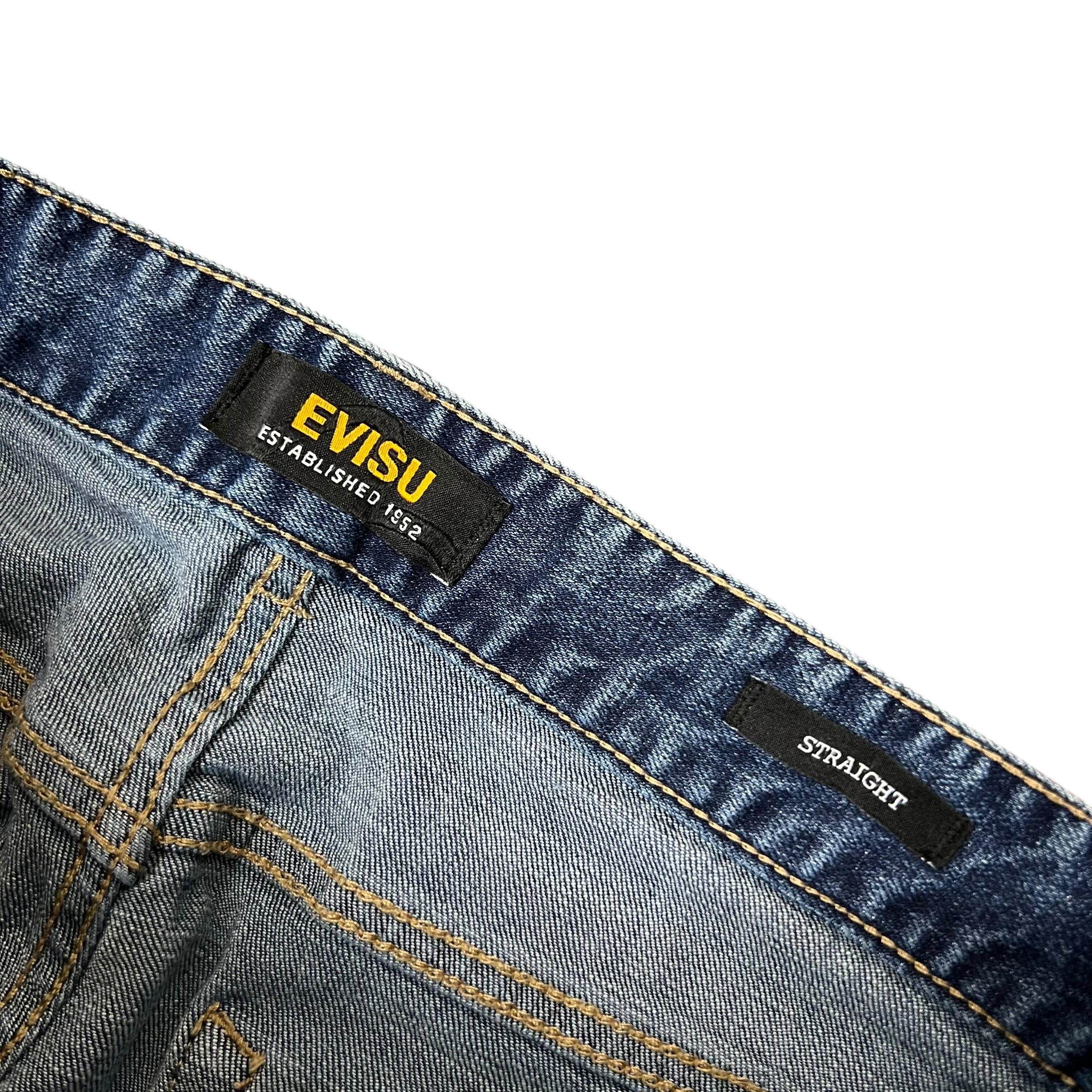 Evisu Straight Fit Jeans Dark Indigo
