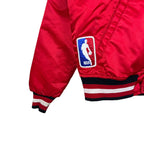 Vintage Starter NBA Chicago Bulls Spellout Satin Bomber Jacket Red