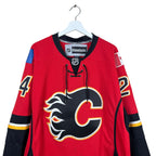 Vintage Reebok NHL Calgary Flames Jiri Hudler Away Jersey