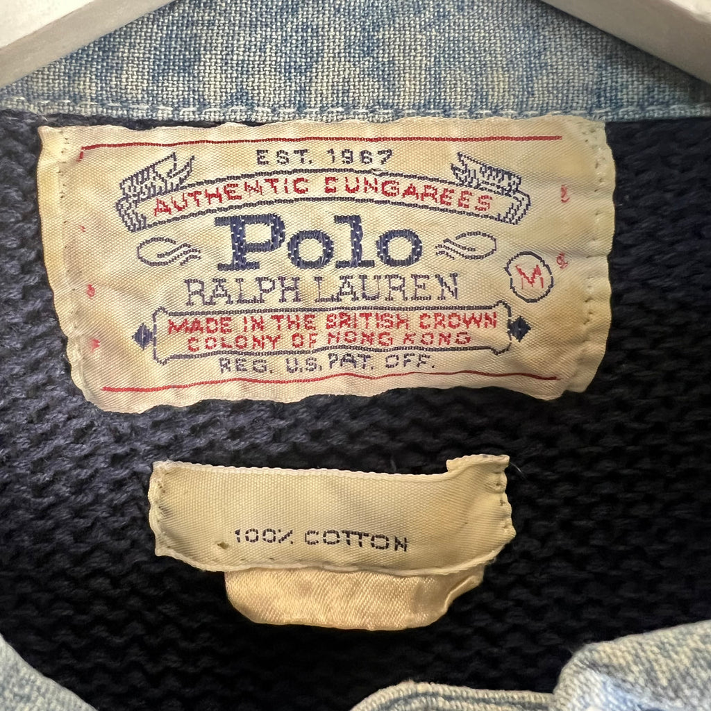 Vintage Polo By Ralph Lauren Collared Longsleeve Knit Navy
