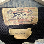 Vintage Polo By Ralph Lauren Collared Longsleeve Knit Navy