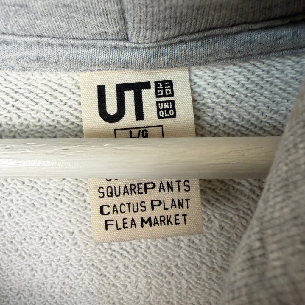 Cactus Plant Flea Market x Uniqlo x Spongebob SquarePants Hoodie Grey