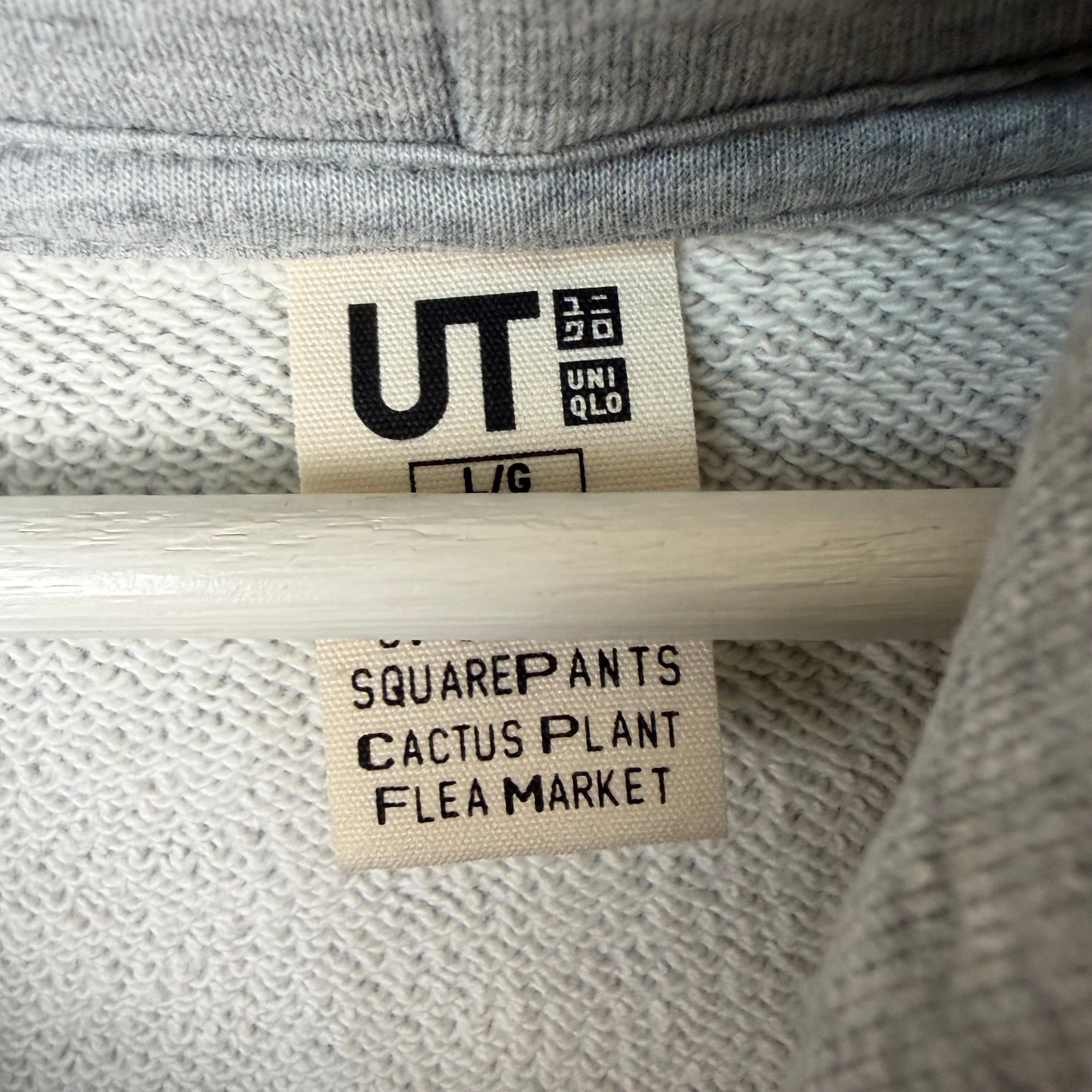 Cactus Plant Flea Market x Uniqlo x Spongebob SquarePants Hoodie Grey