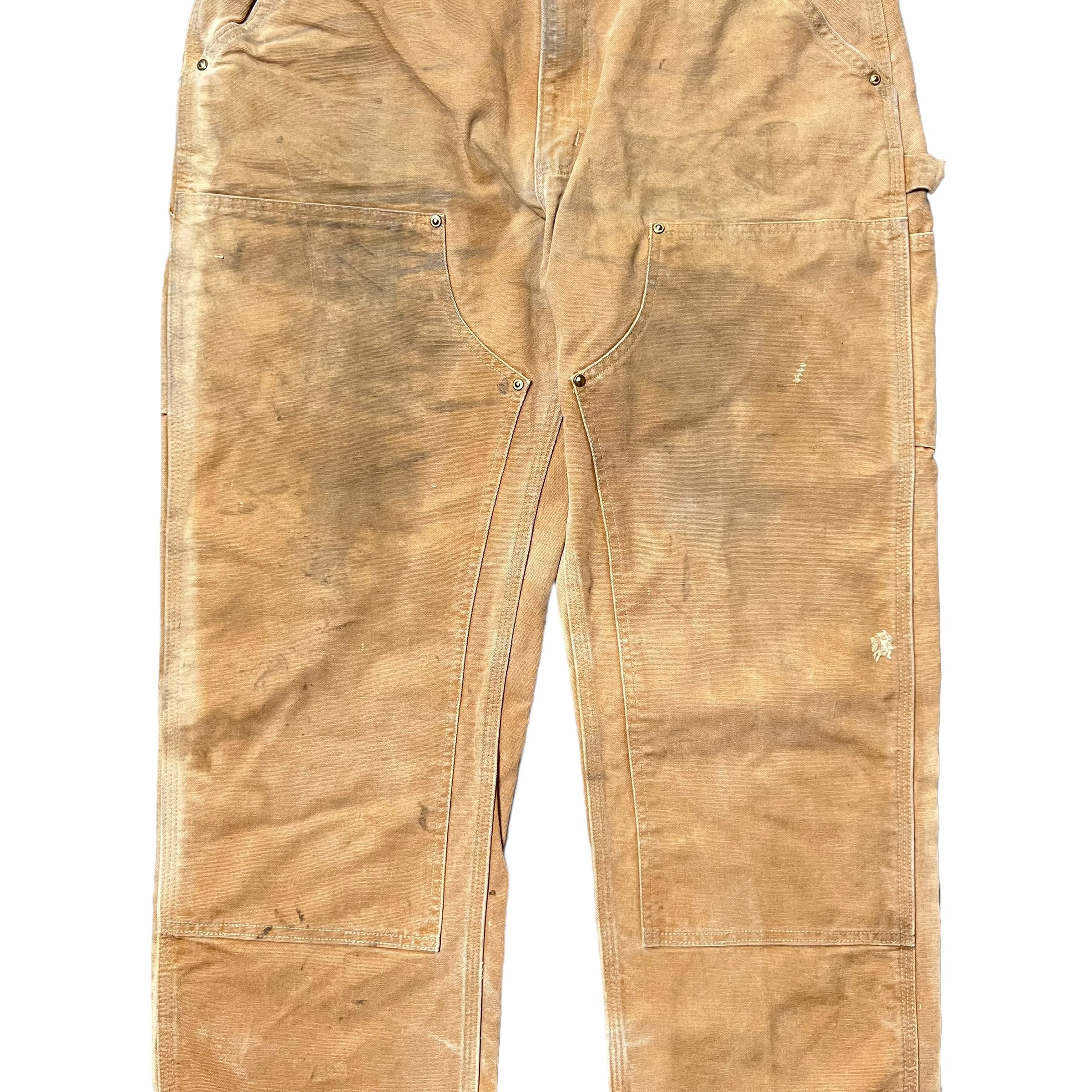 Vintage Carhartt Dungaree Fit Double Knee Carpenter Pants Beige