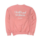 Sporty & Rich “Health & Wellness” Logo Crewneck Coral