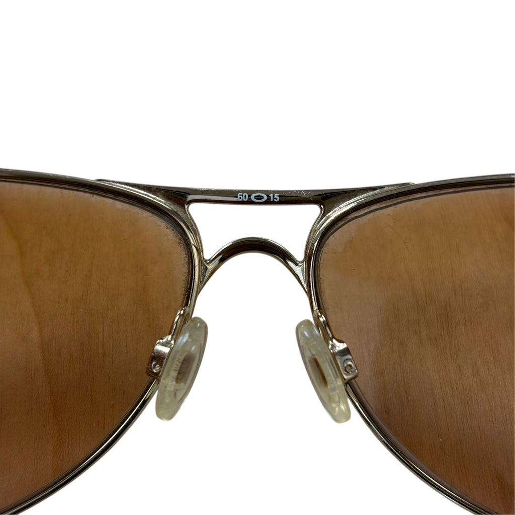 Oakley Women’s Restless Brown Gradient Sunglasses Snakeskin Gold