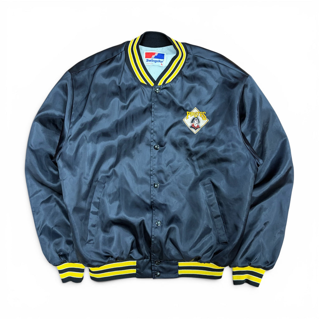 Vintage Swingster MLB Pittsburgh Pirates Logo Satin Bomber Jacket