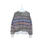 Vintage Colours By Alexander Julian Multi Pattern Stripe Knit