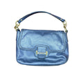 Coach Leather Shoulder Satchel Purse/Crossbody Bag Indigo Blue