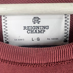 Reigning Champ Midweight Terry Crewneck Crimson