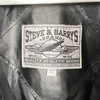 Vintage Steve & Barry’s Ohio State Buckeyes Logo Bomber Leather Jacket Black/Red