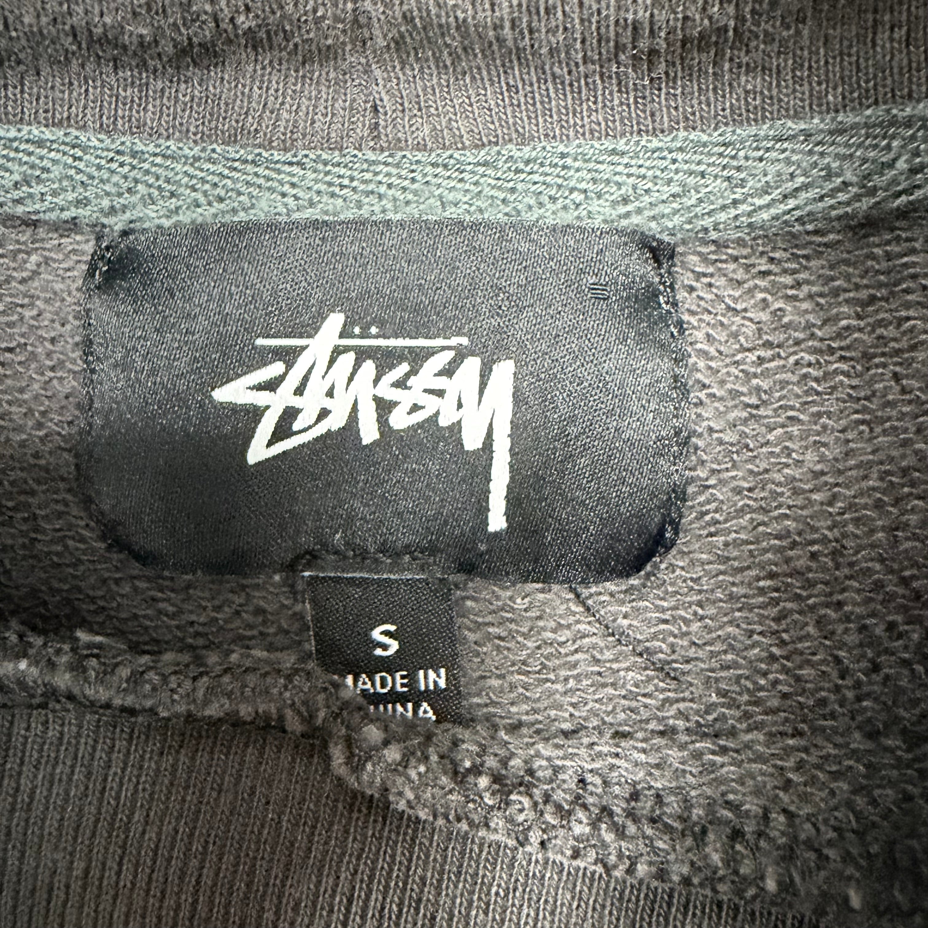 Stussy Gear Logo Crewneck Dark Grey