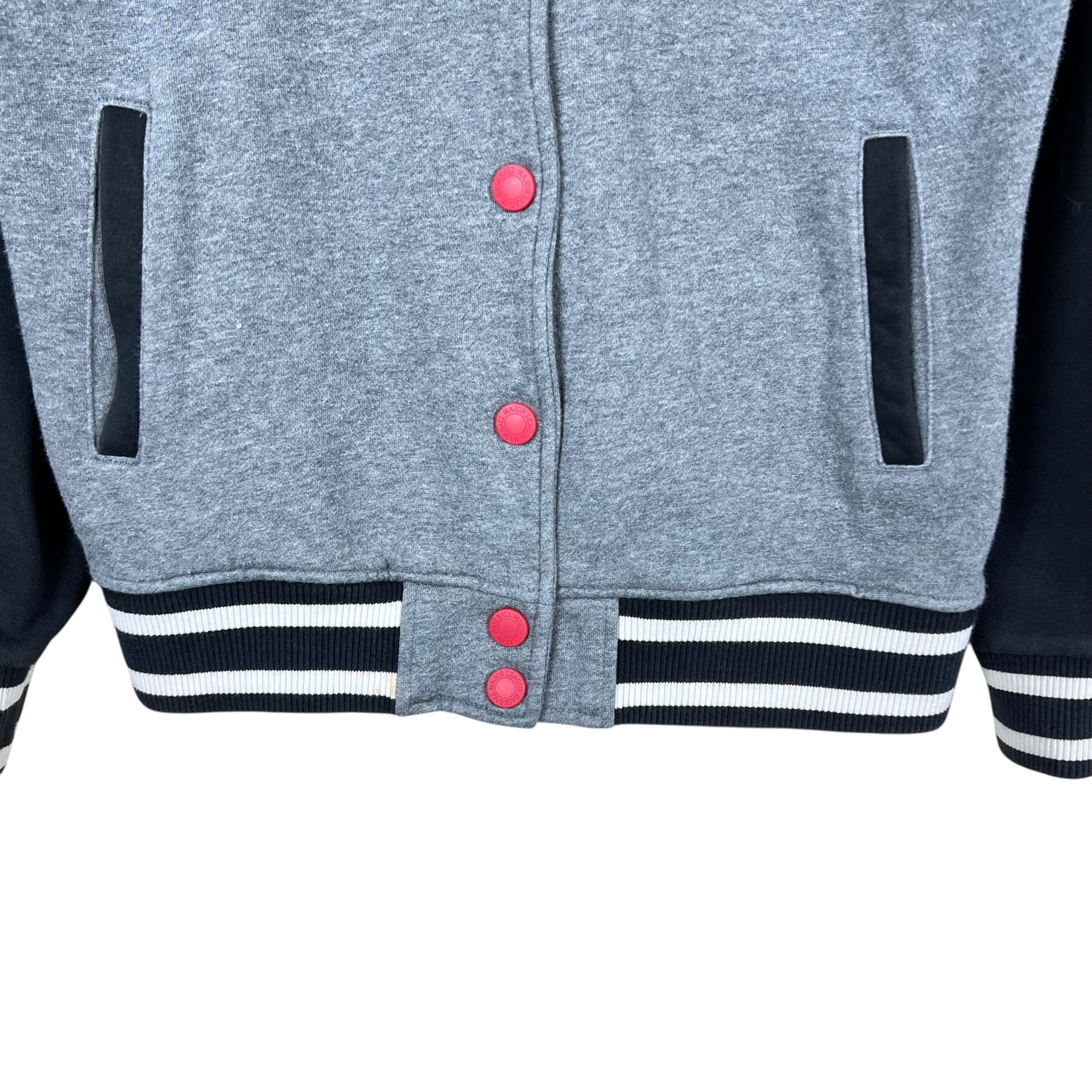 Vintage MLB Youth Boston Red Sox Chenille Logo Bomber Jacket Grey