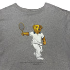 Vintage Polo By Ralph Lauren Tennis Bear Tee Grey