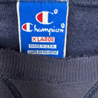 Vintage 90’s Champion Script Logo Thrashed Crewneck Navy
