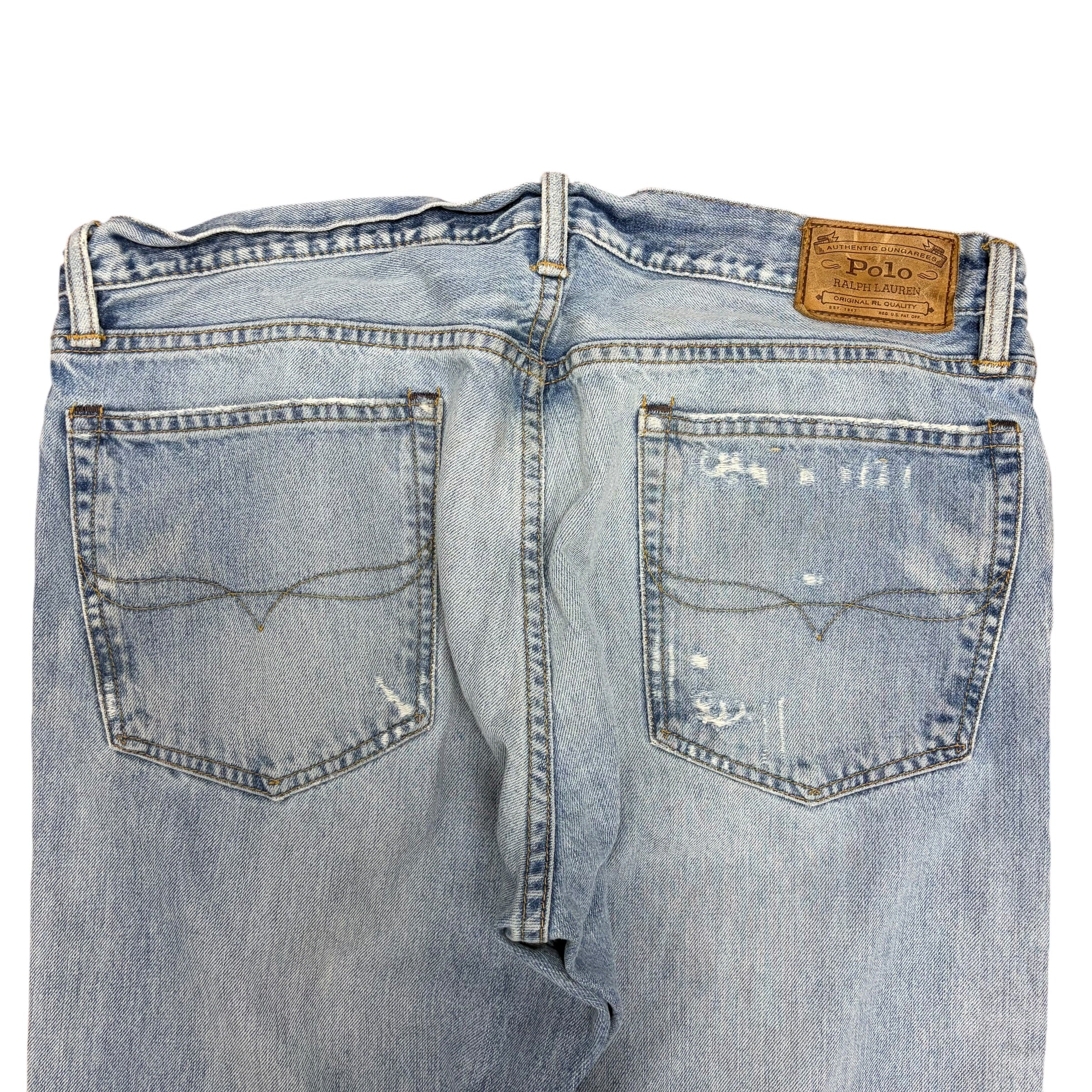 Vintage Polo Ralph Lauren Distressed Jeans Light Wash