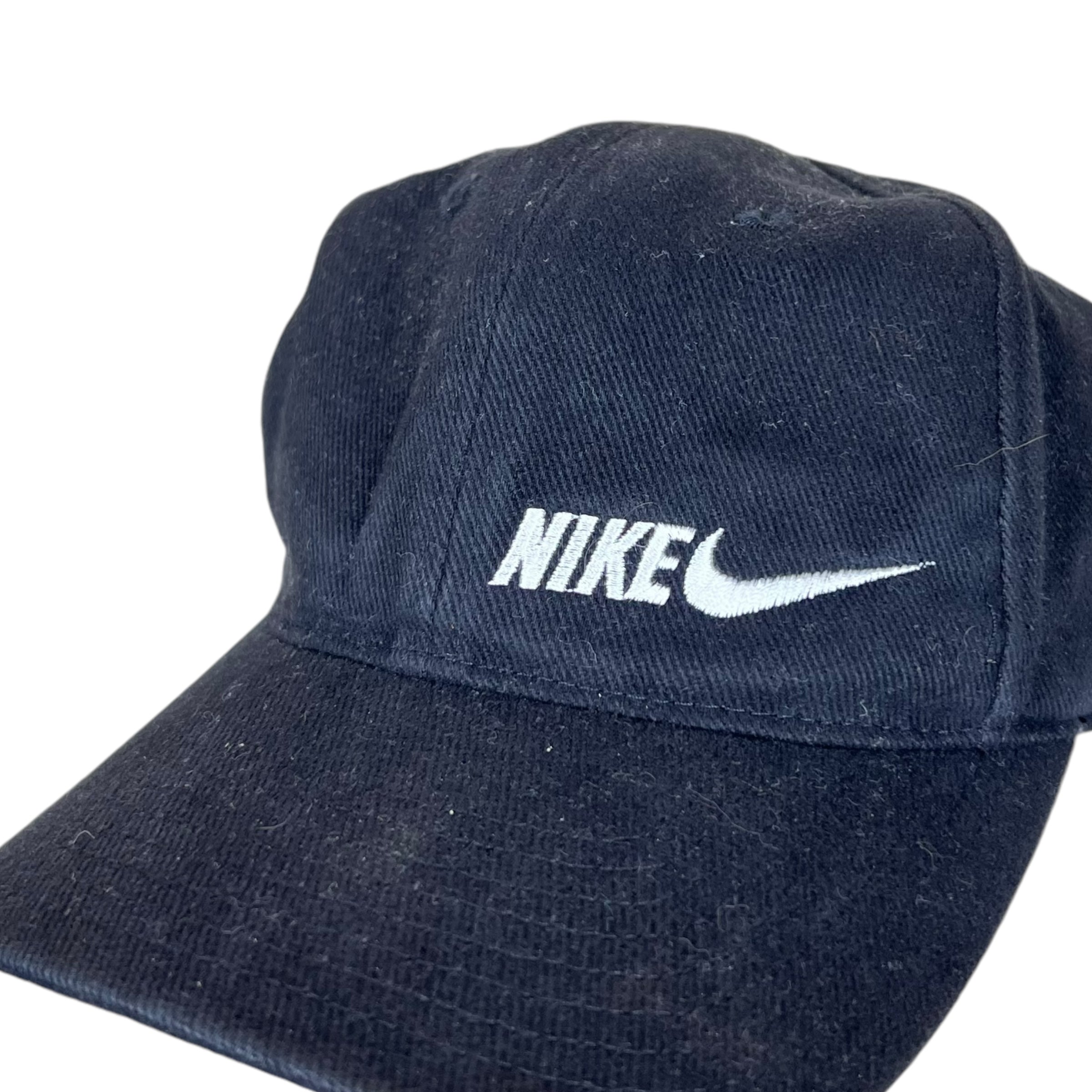 90s Nike Swoosh StrapBack Black