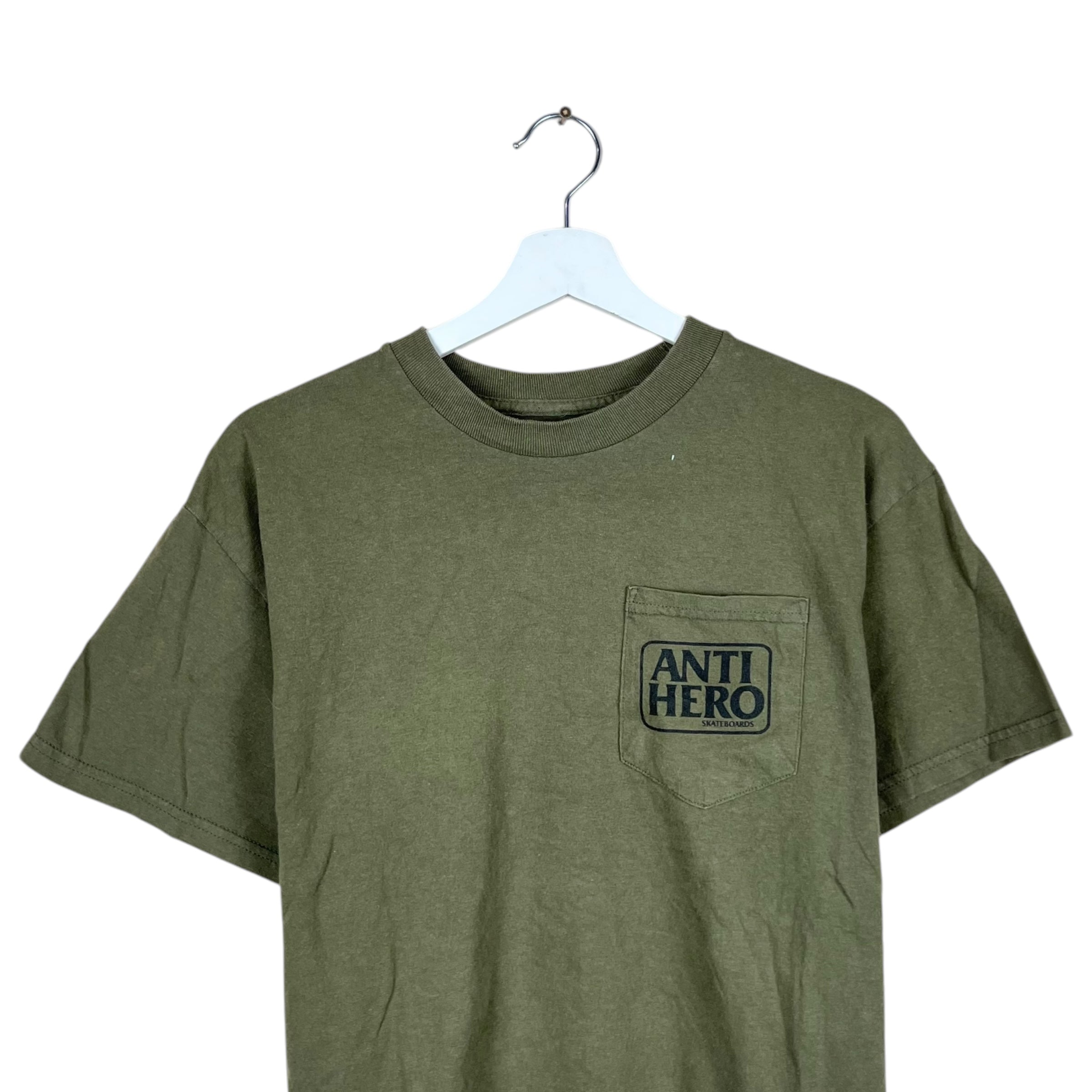 Anti Hero Skateboards Pocket Tee Olive Green