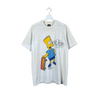 1990 The Simpsons Bart Simpson Skateboard Tee White