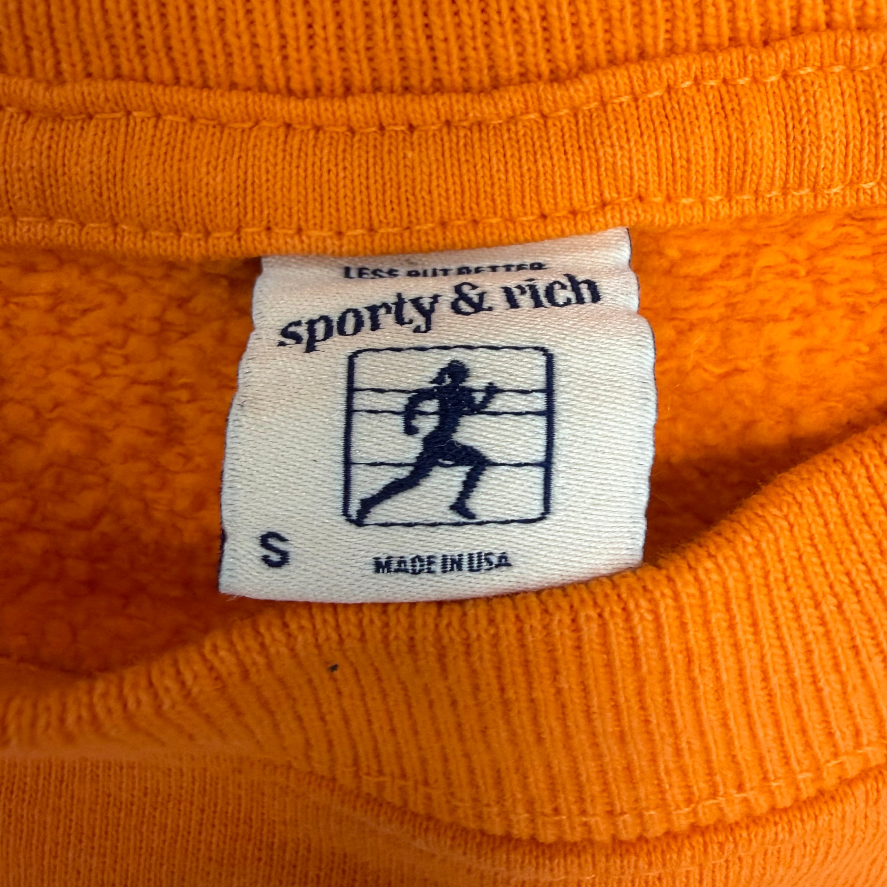 Sporty & Rich x Prince Logo Crewneck Orange