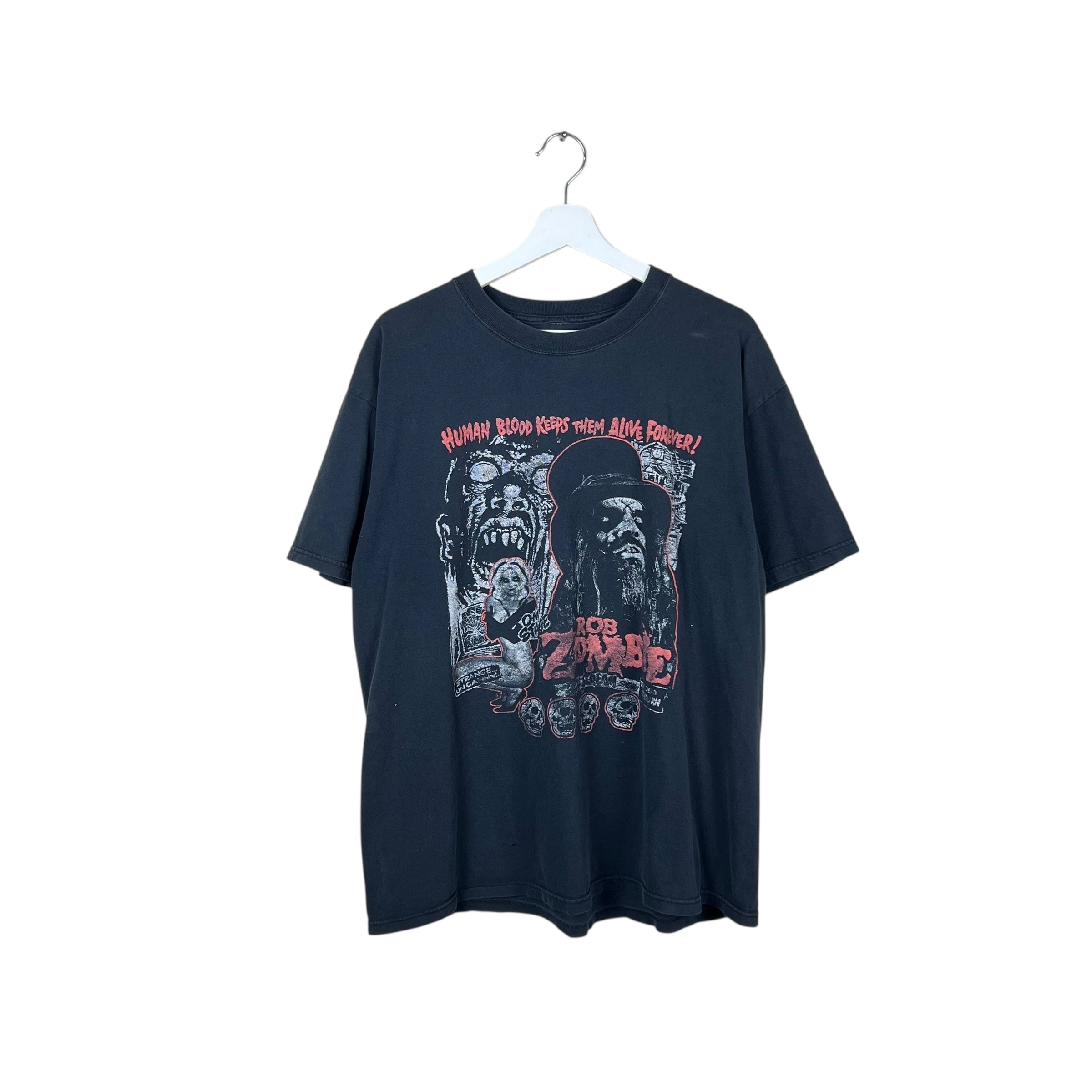 Vintage Rob Zombie “Human Blood Keeps Them Alive Forever!” Anniversary Tee Black