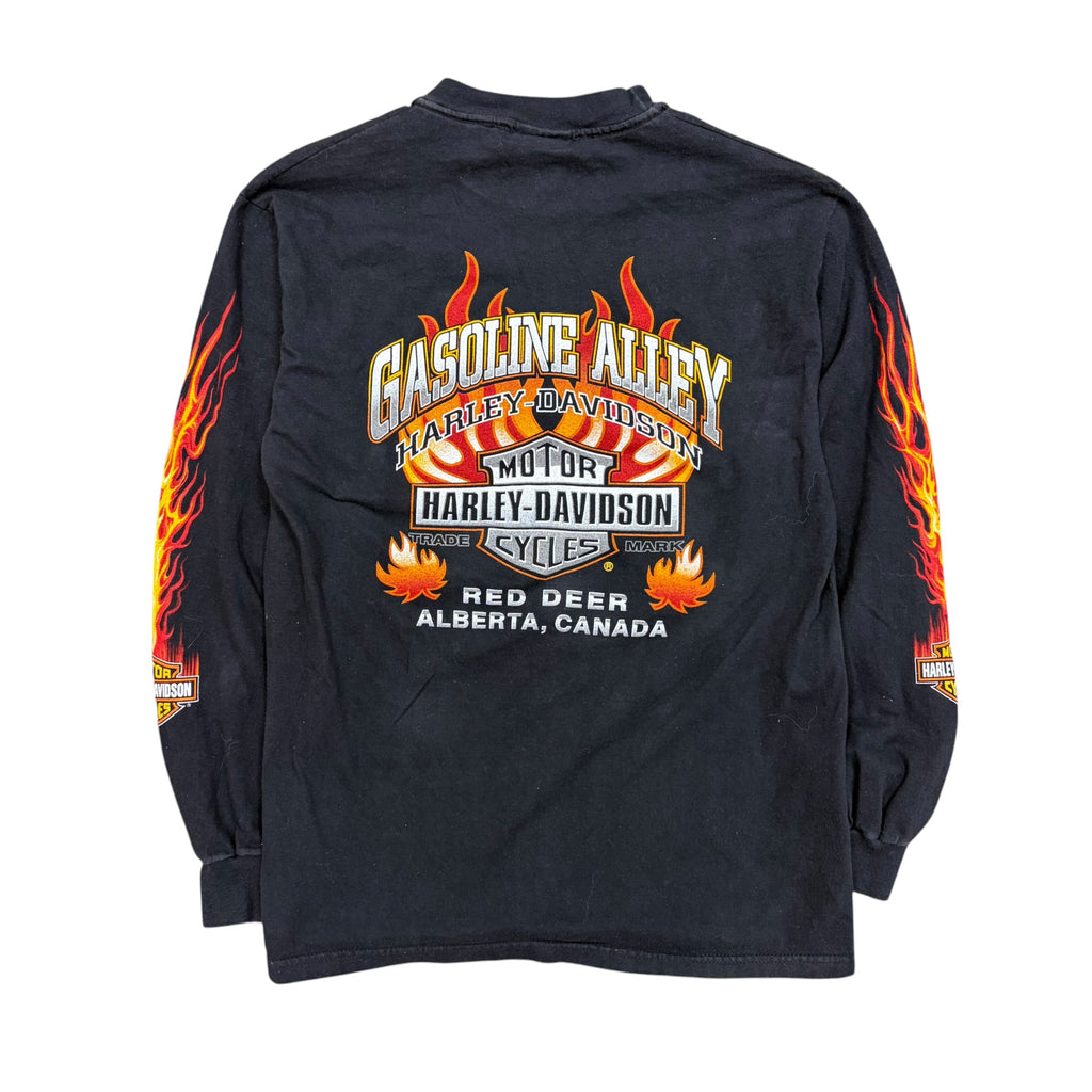 2000’s Harley Davidson “Forged In Fire” Flames Longsleeve Black