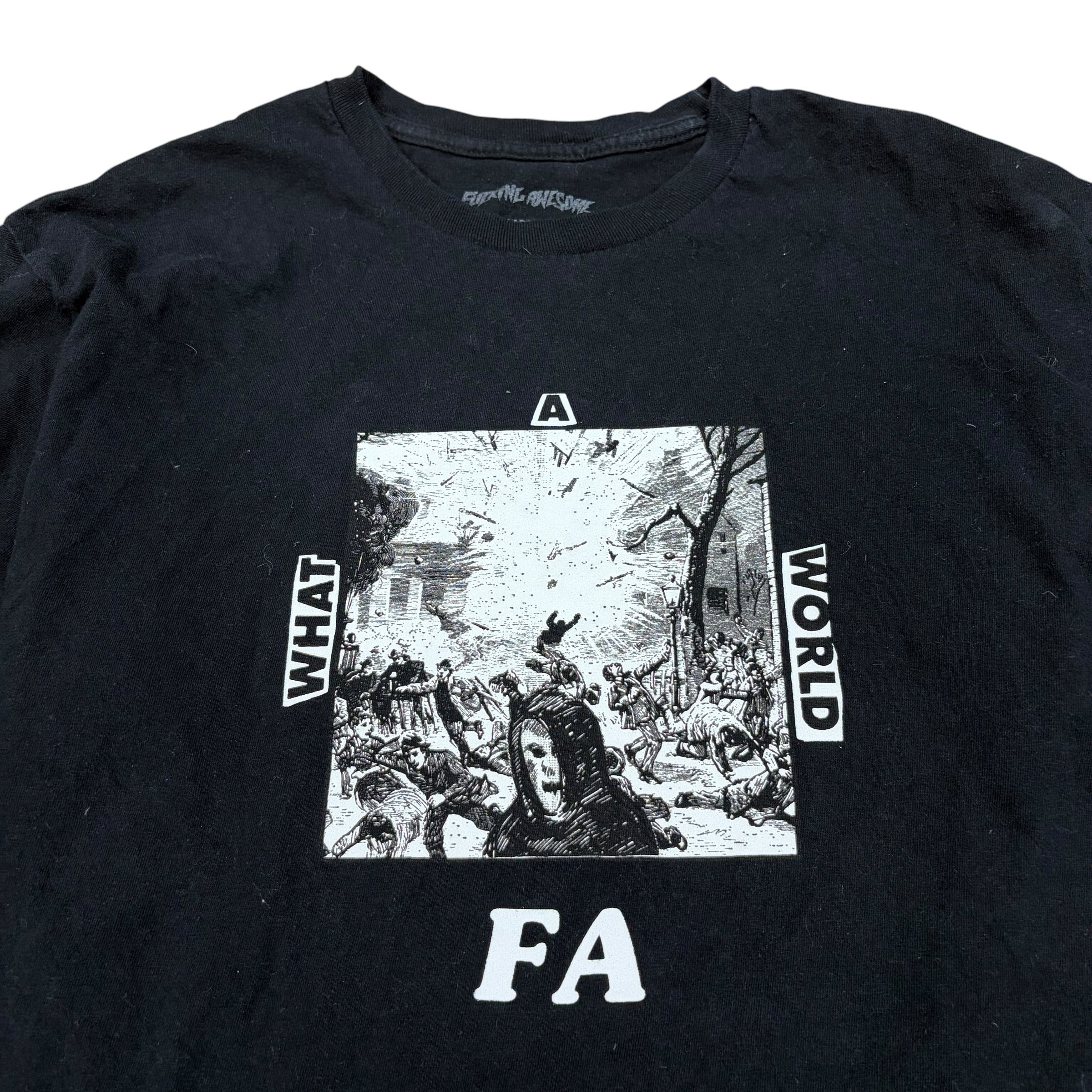 Fucking Awesome What A World Tee Black