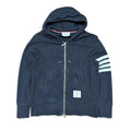 Thom Browne 4 Bar Zip Up Hoodie Black