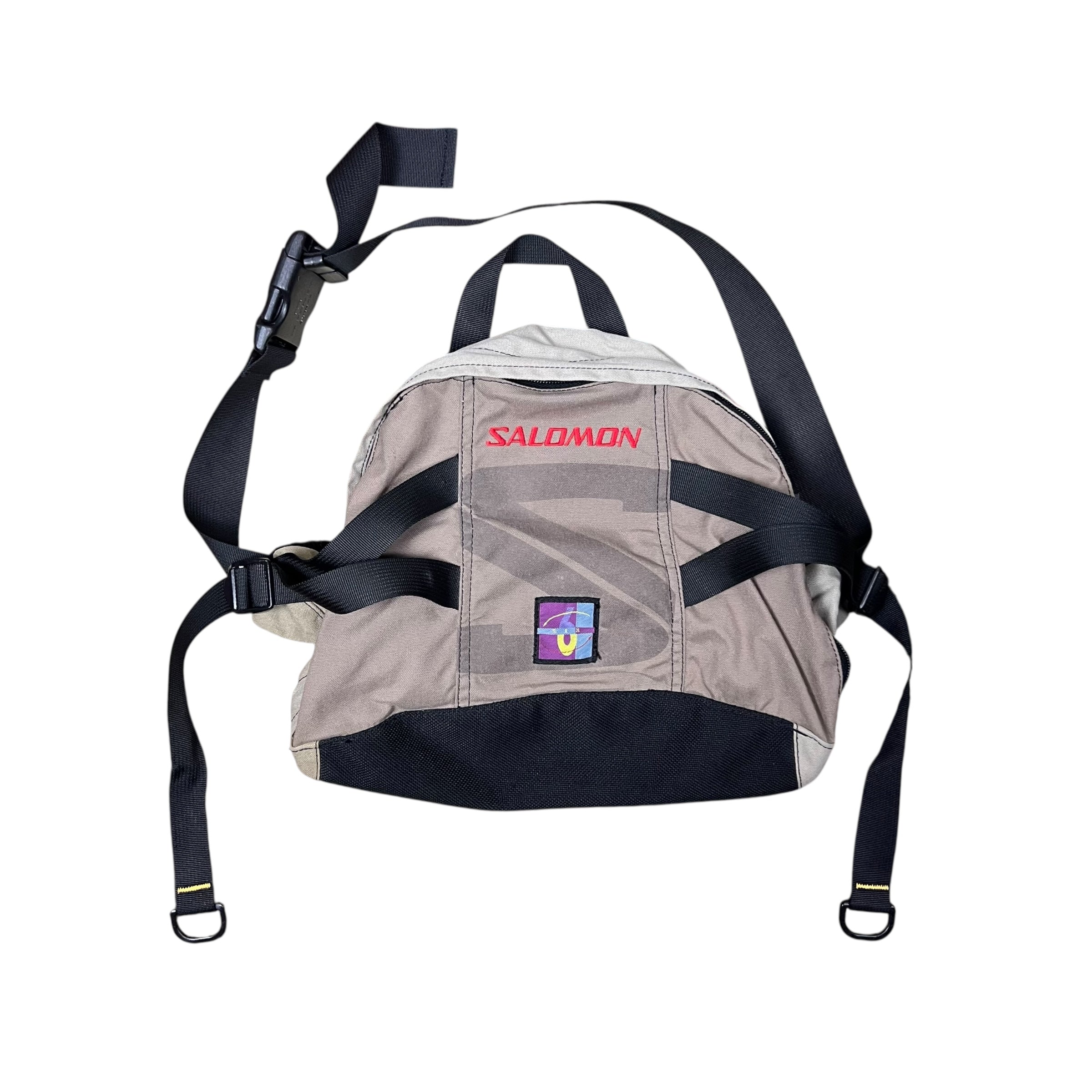 Vintage Salomon 6 Cross Body Bag Beige