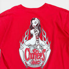 Vintage Choppers Inc. Flaming Logo Tee Red