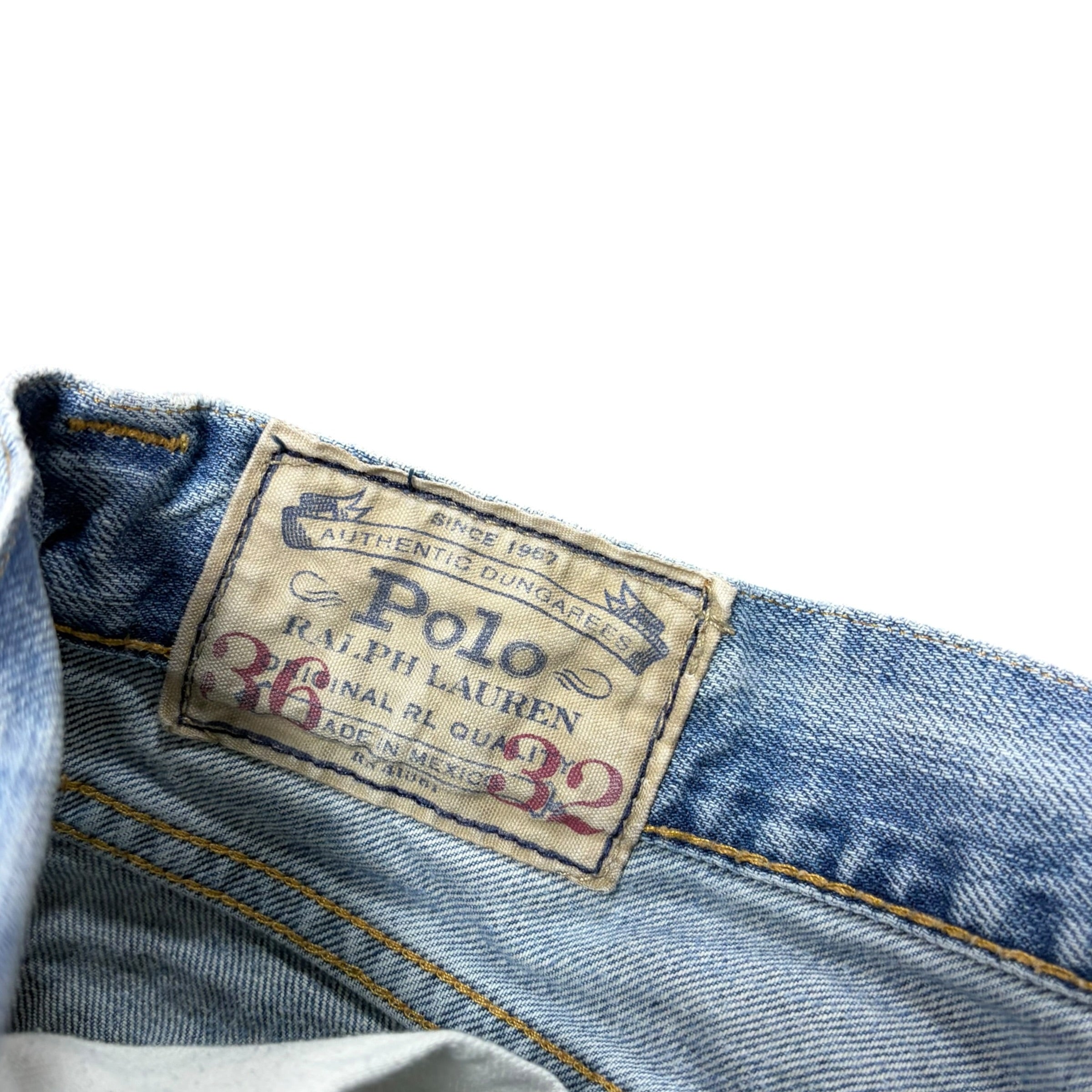 Vintage Polo Ralph Lauren Distressed Jeans Light Wash