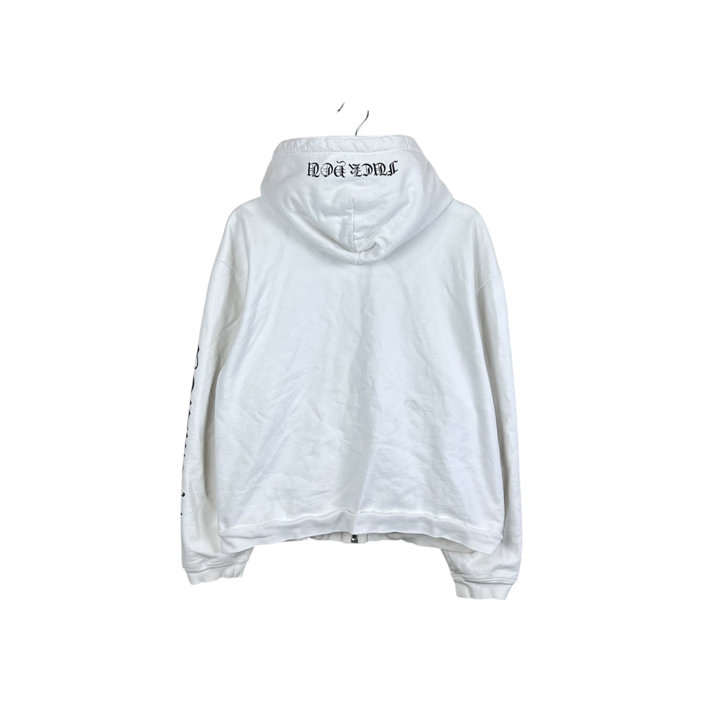 Chrome Hearts Fuck You Zip Up Hoodie White