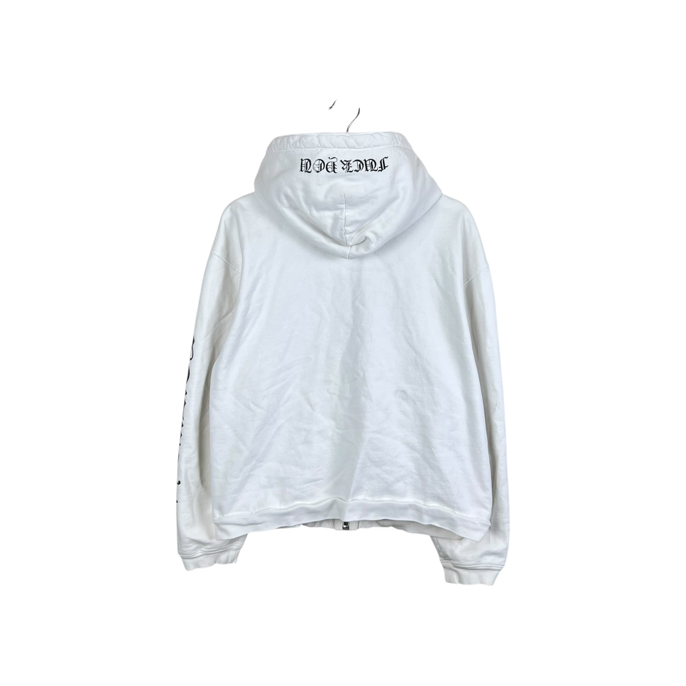 Chrome Hearts Fuck You Zip Up Hoodie White
