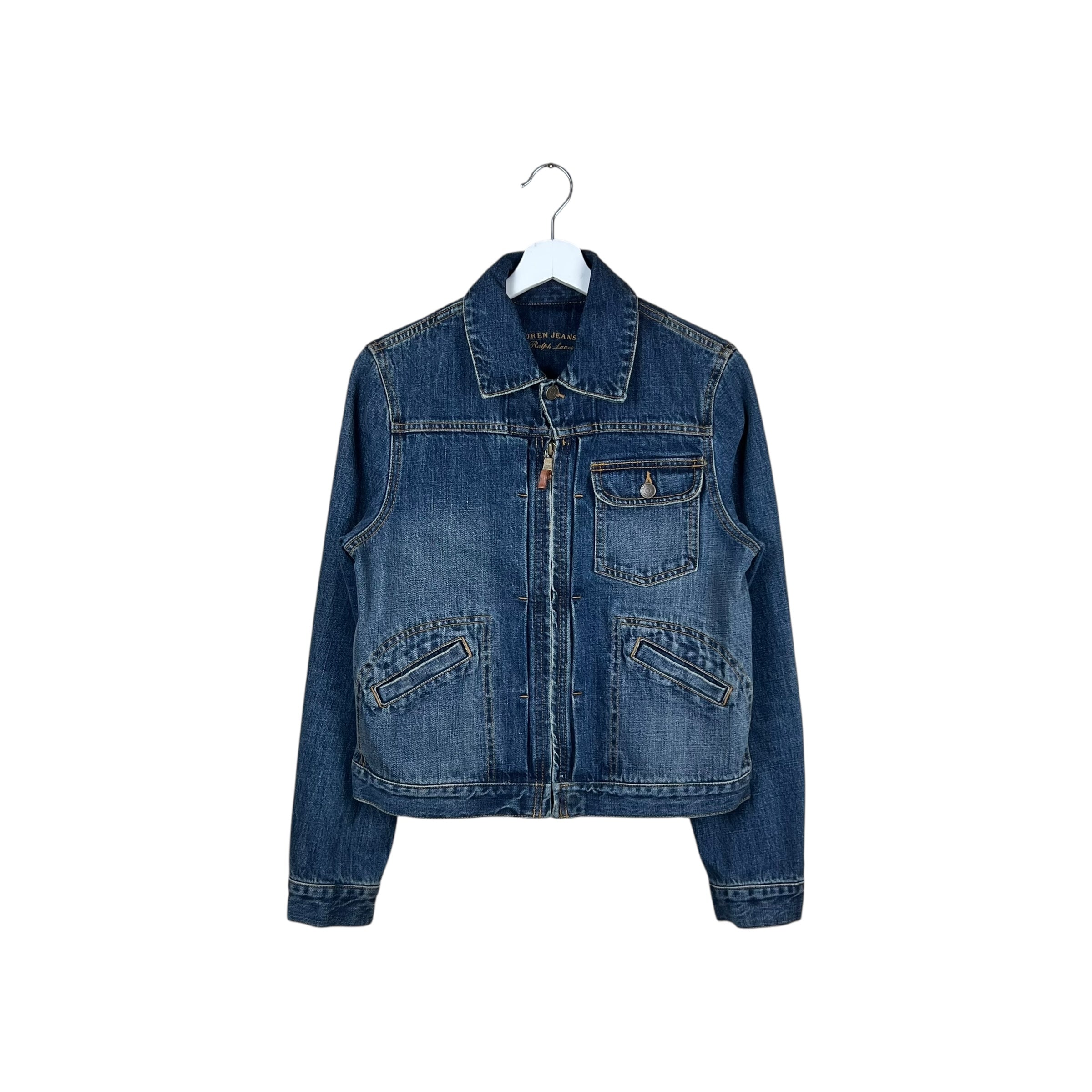 Vintage Ralph Lauren Jeans Co. Women’s Zip Up Denim Jacket Dark Wash