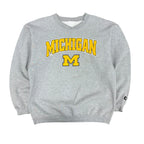 Vintage Starter Michigan University Arch Spellout Crewneck Grey