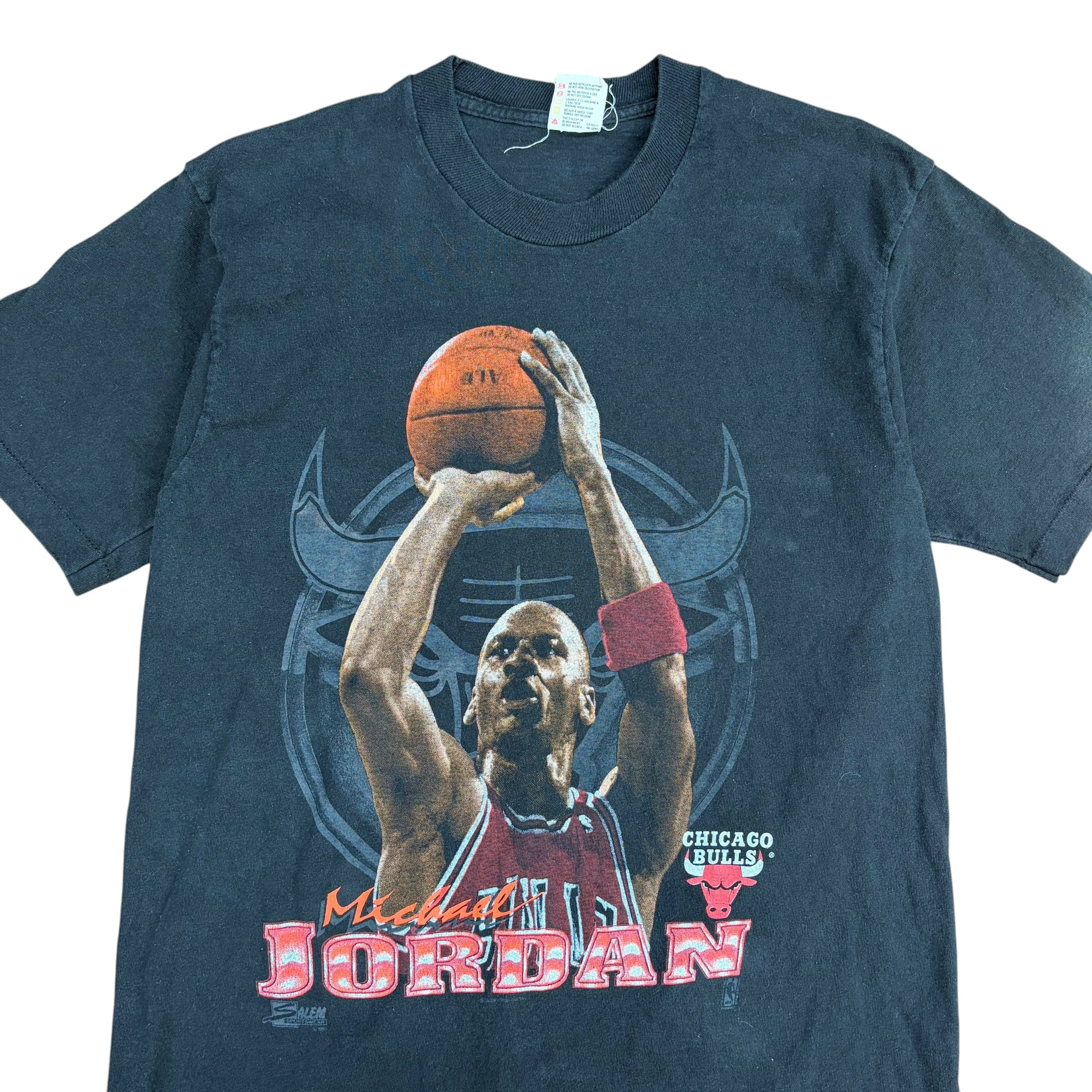 1991 Salem NBA Chicago Bulls Michael Jordan Tee Black