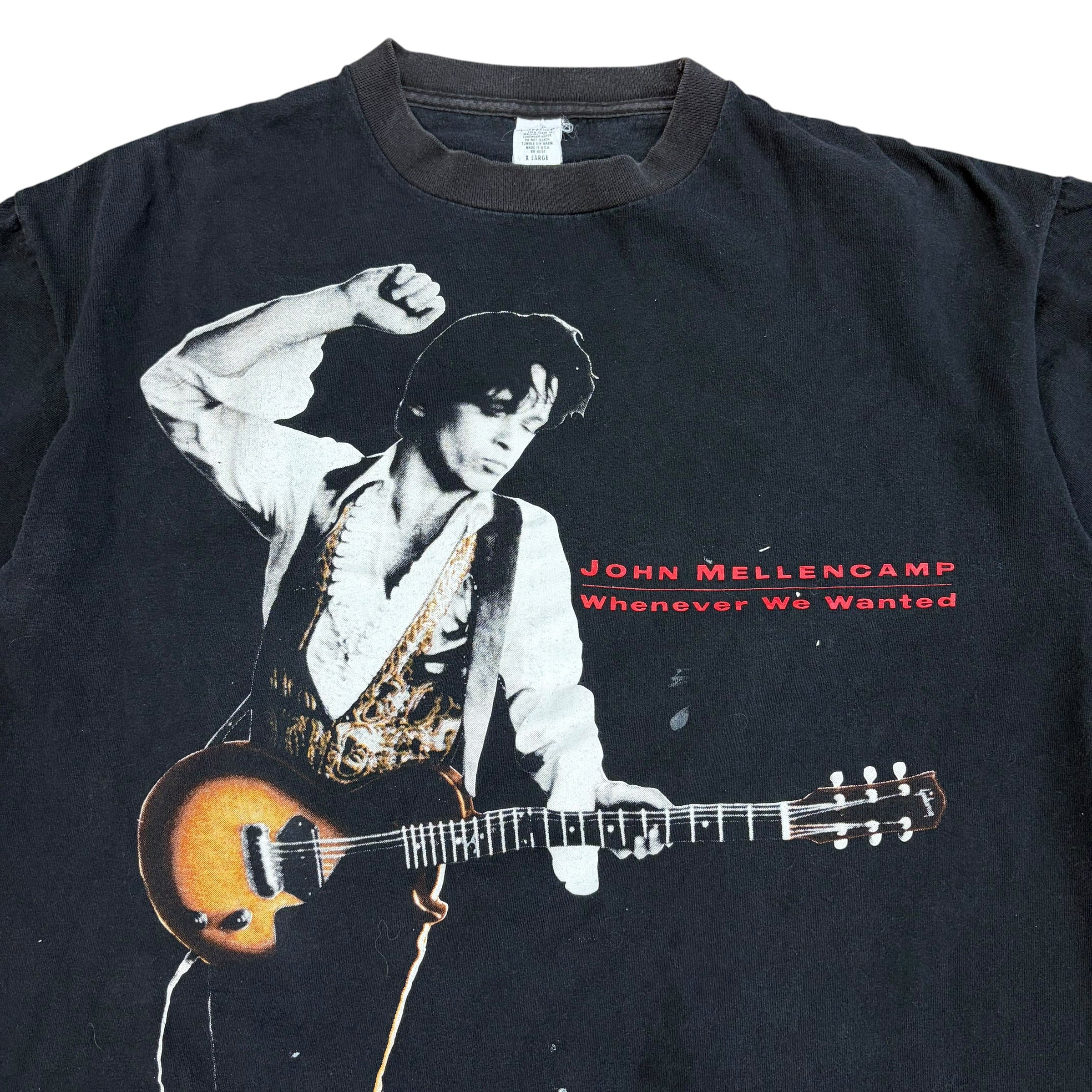 Vintage 1992 John Cougar Mellencamp Music Tour Tee Black