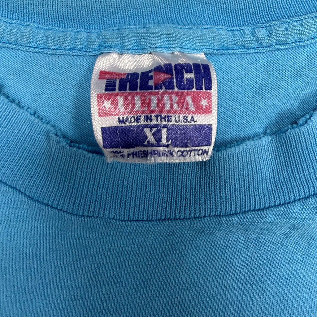 1993 Trench NFL Carolina Panthers  Big Logo Tee Light Blue