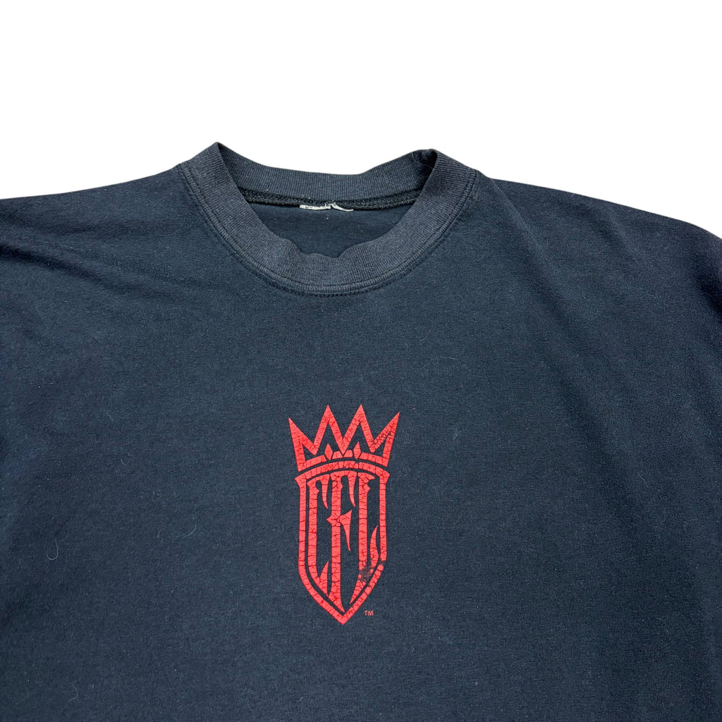 Vintage Y2K West Coast Choppers Red Flame Long Sleeve Black