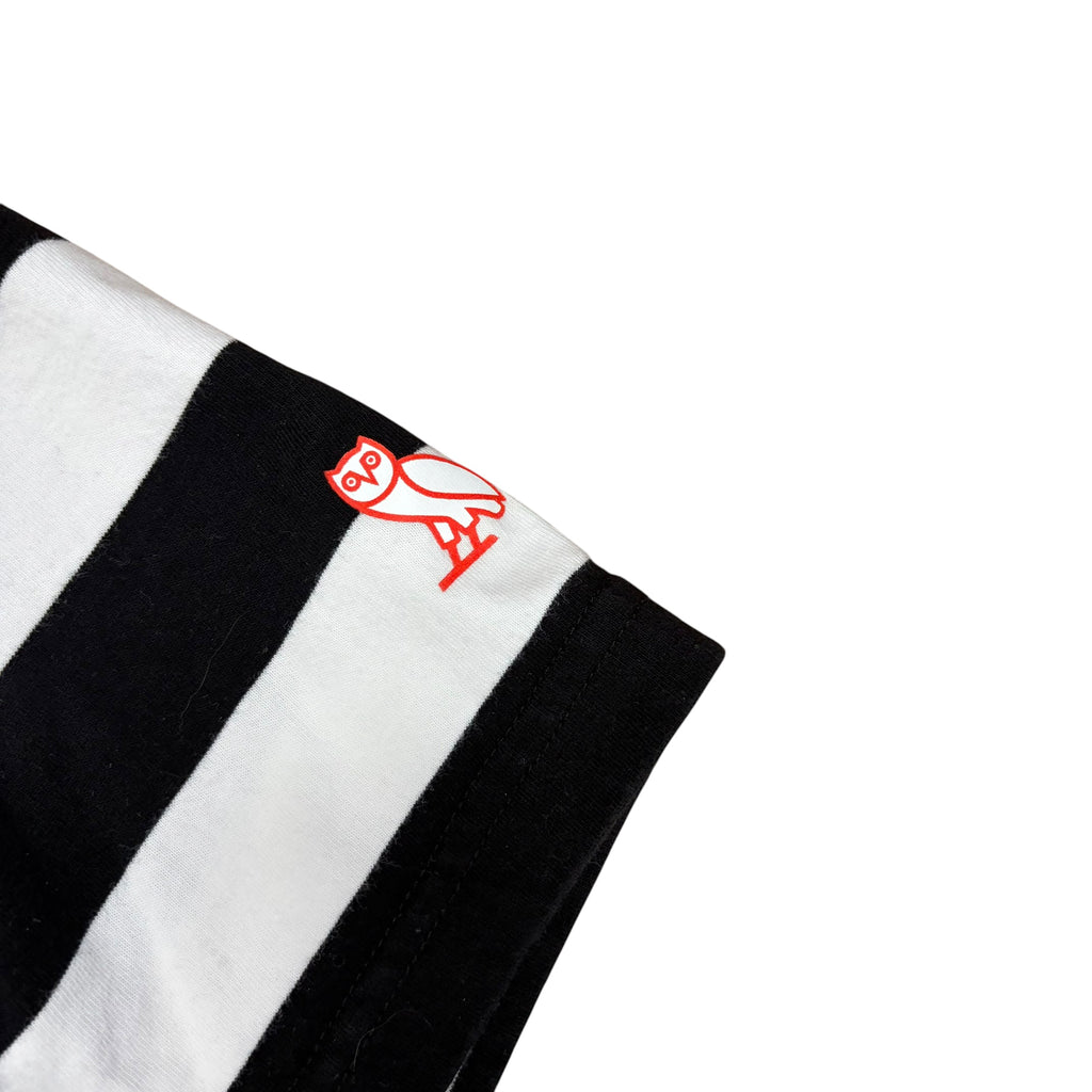 OVO Owl Logo Stripe Black/White Tee