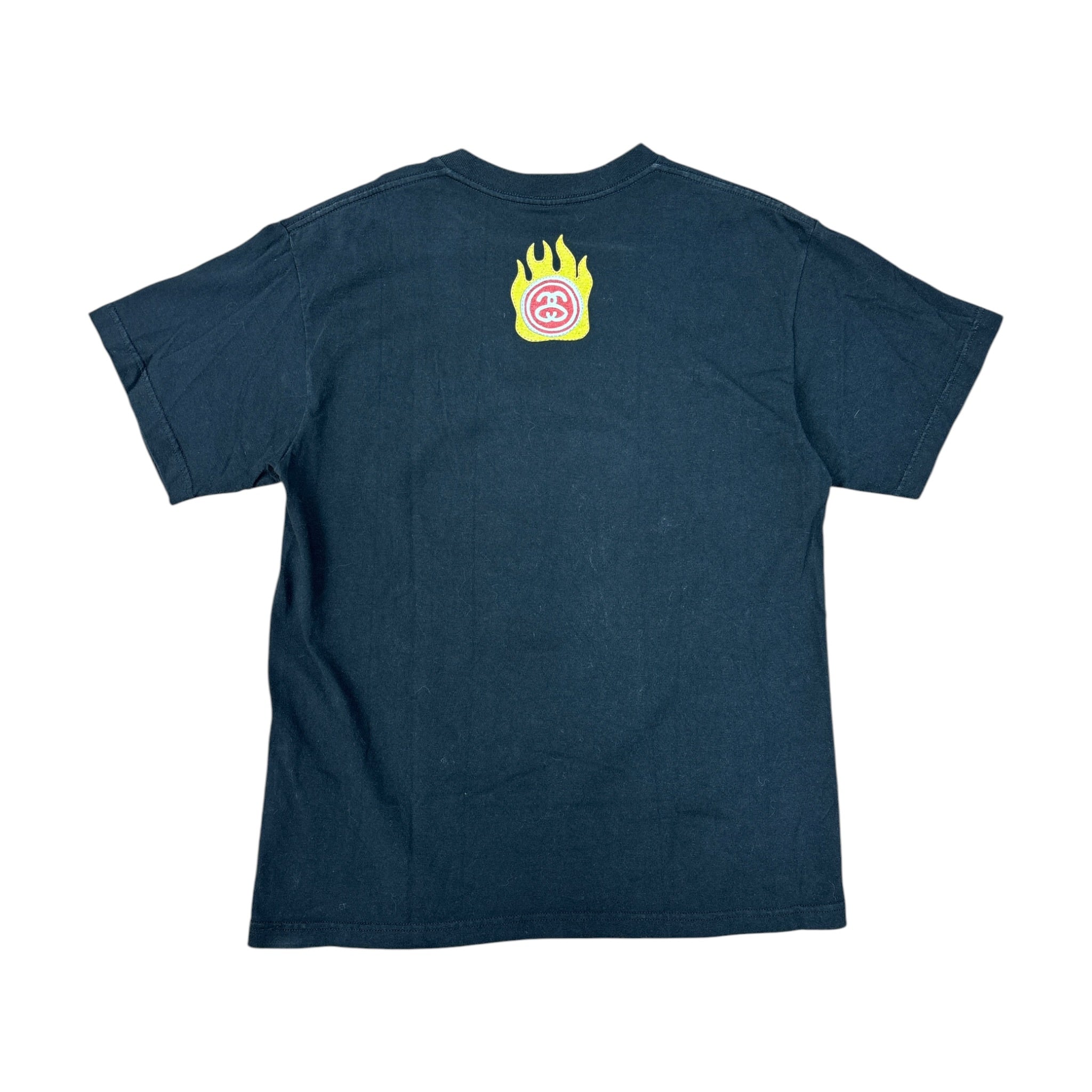 Stussy Posse Flaming Skull Tee Black