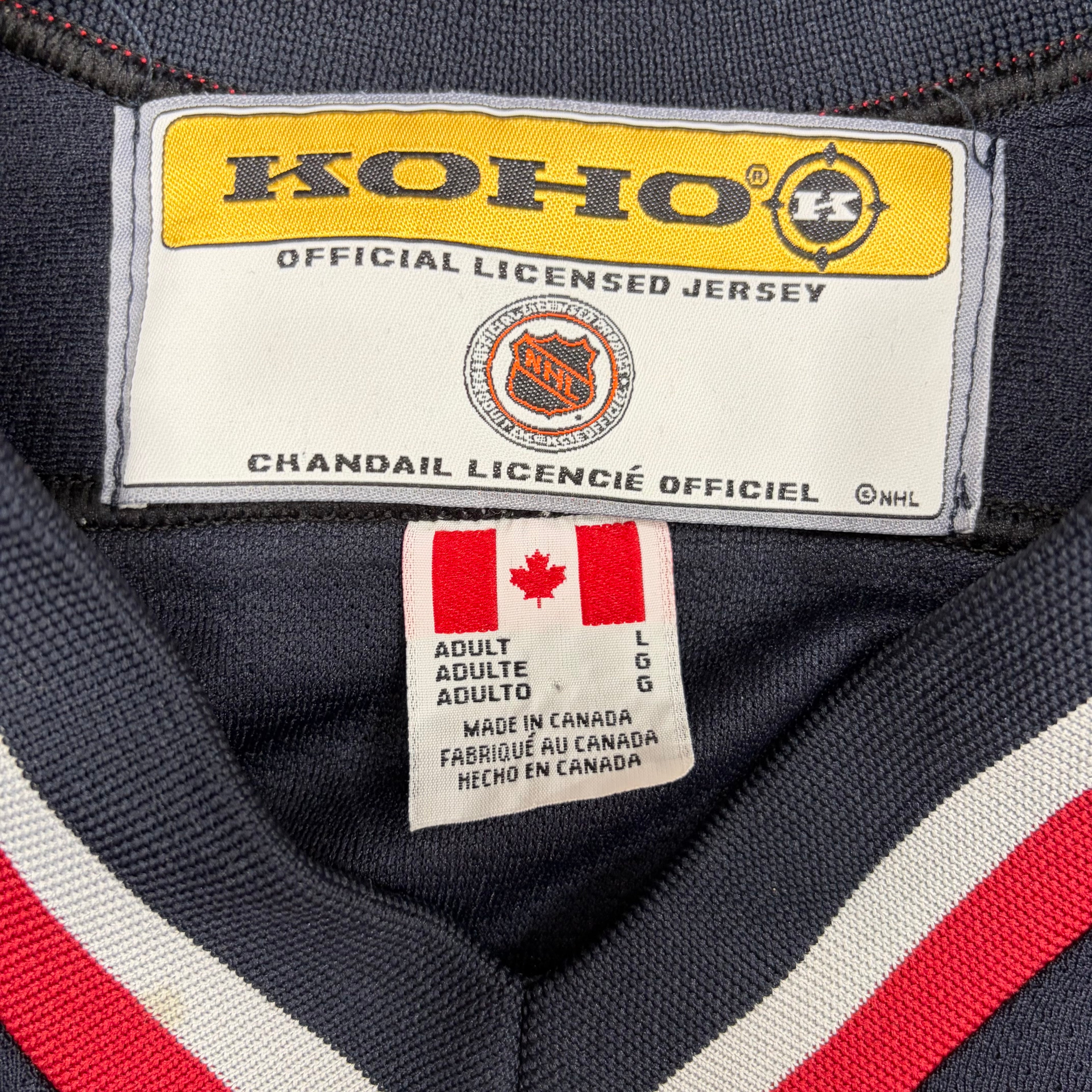 Vintage KOHO NHL Vancouver Canucks Blank Away Jersey