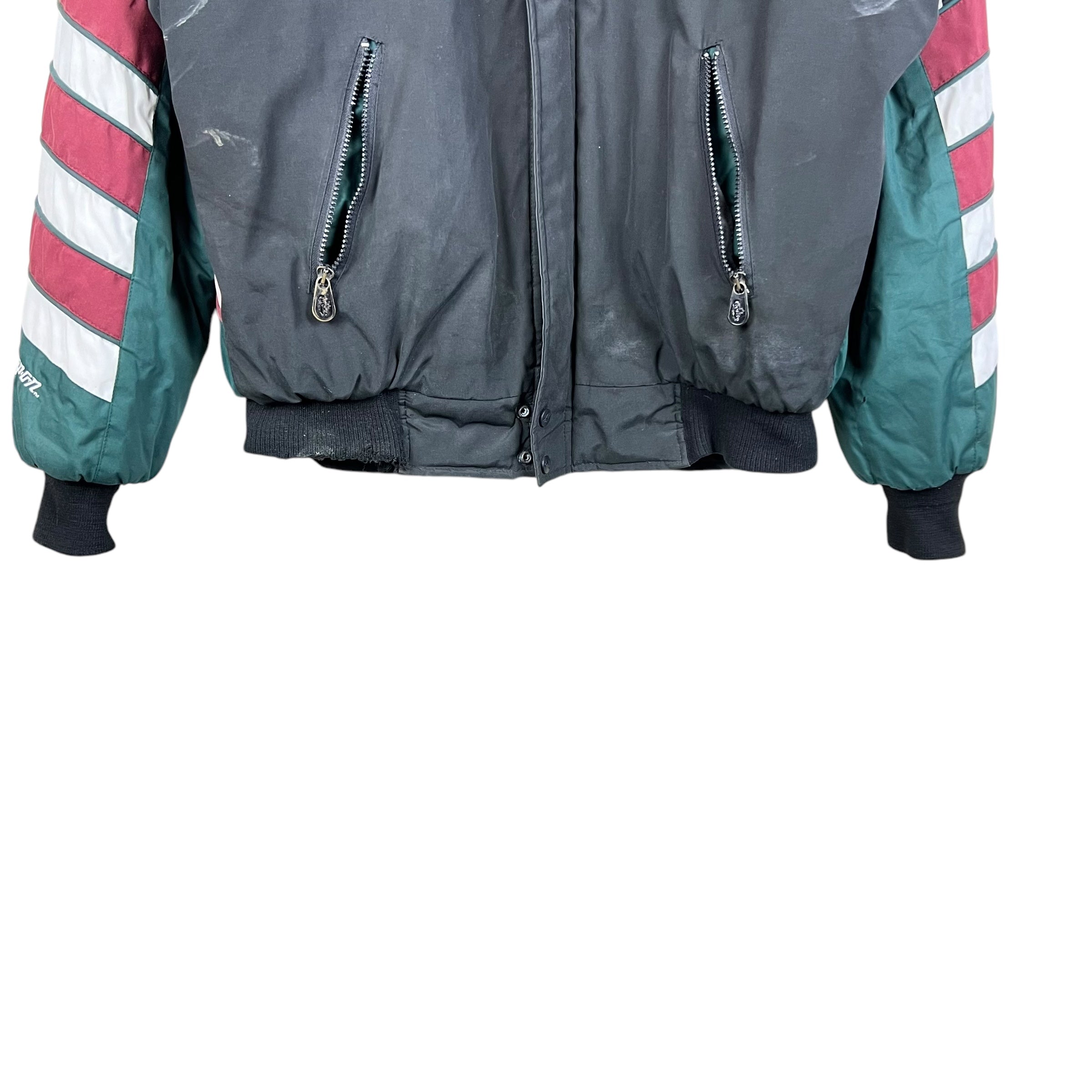 Vintage Snap-On Motorsports Checkered Puffer Jacket Black/Green
