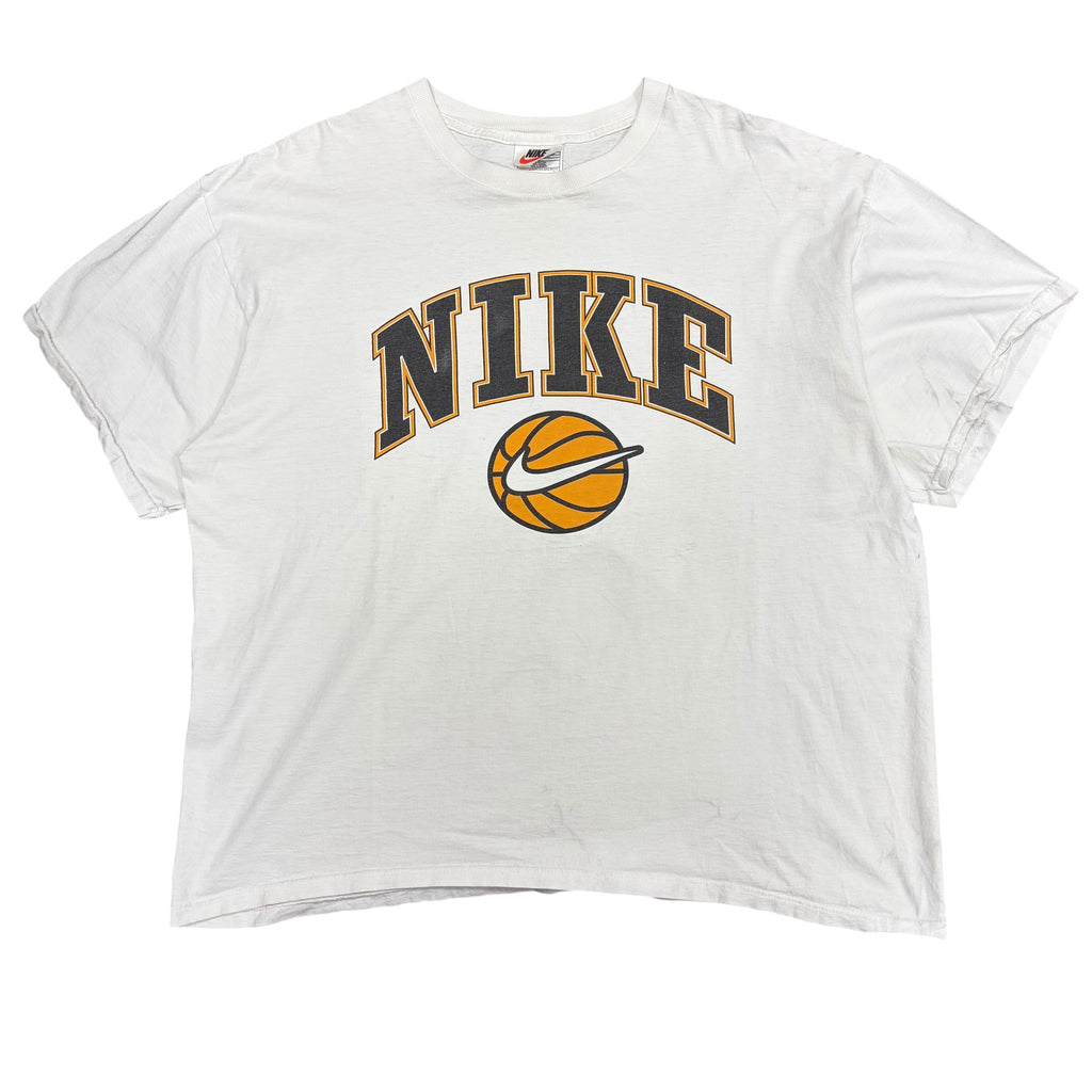 90’s Nike Basketball Arch Spellout Tee White