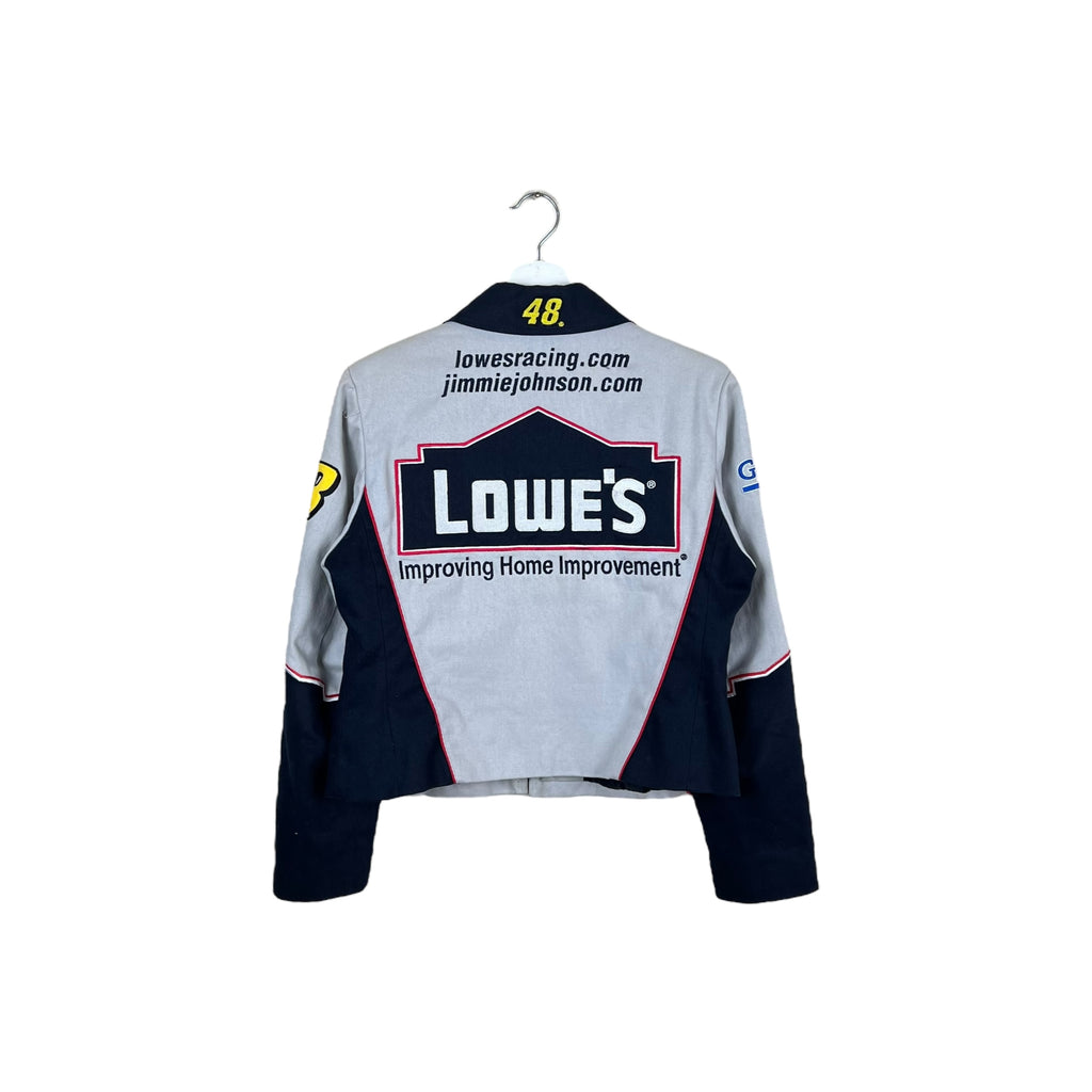 Vintage Chase Authentics Women’s NASCAR Jimmy Johnson Lowe’s Cropped Racing Jacket