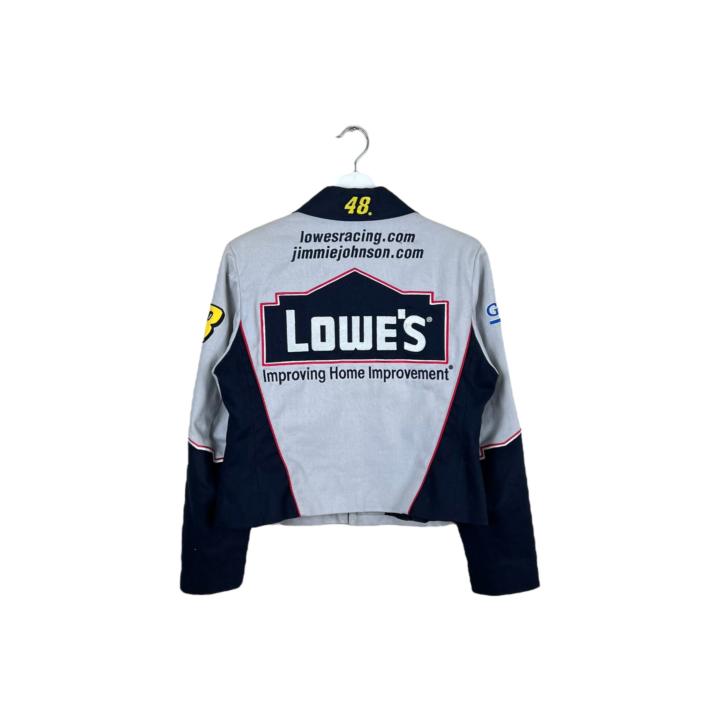 Vintage Chase Authentics Women’s NASCAR Jimmy Johnson Lowe’s Cropped Racing Jacket