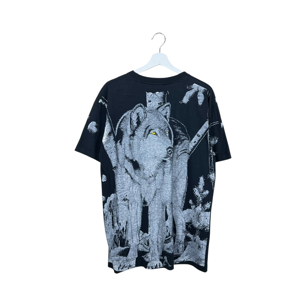 1992 Standing Lone Wolf AOP Tee Black